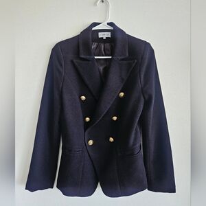 Lioness Palermo Double Breasted Gold Button Blazer Black Size L